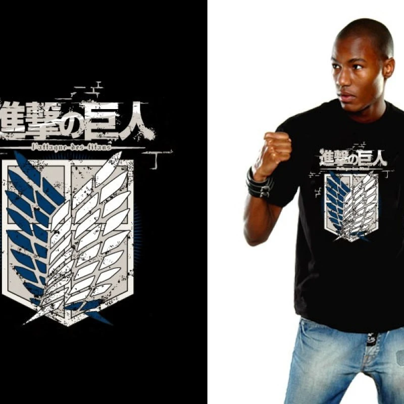 Attack On Titan - T-shirt Crew Logo Bataillon D'exploration 2 Attack On Titan - T-shirt Crew Logo Bataillon D'exploration – Image 2