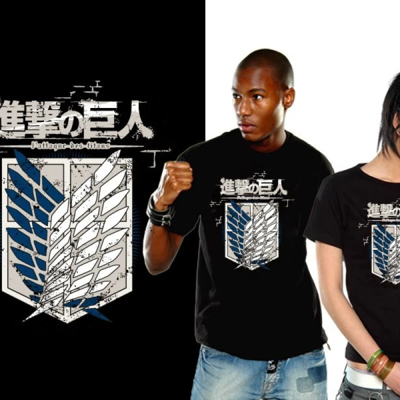 Attack On Titan - T-shirt Crew Logo Bataillon D'exploration 1 Attack On Titan - T-shirt Crew Logo Bataillon D'exploration