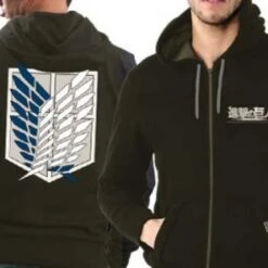 Attack On Titan - Veste Noir Bataillon D'exploration 5 Attack On Titan - Veste Noir Bataillon D'exploration -Modèles Figurines Magasin attack on titan veste noir bataillon d exploration 1 2