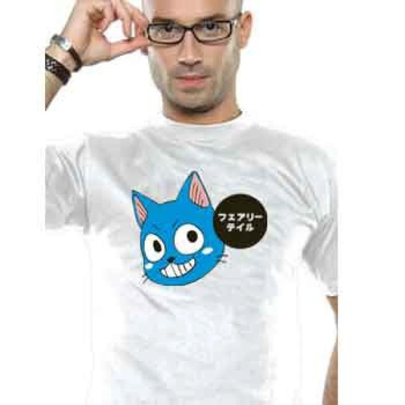 T-shirt Fairy Tail Happy Patch - Coupe Homme 1 T-shirt Fairy Tail Happy Patch - Coupe Homme
